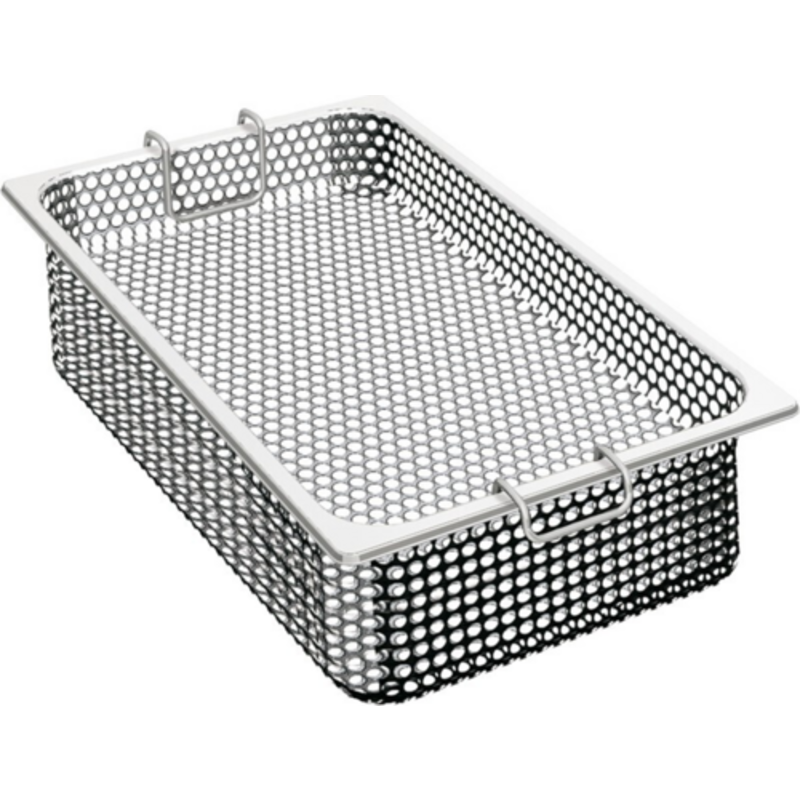 Perforated Stainless Steel Food Pan Designed For Efficient Drainage And Cooking In Commercial Kitchens