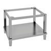 Angelo Po TBFXA610 35" x 27" stainless steel oven stand, designed for stability in professional kitchens.