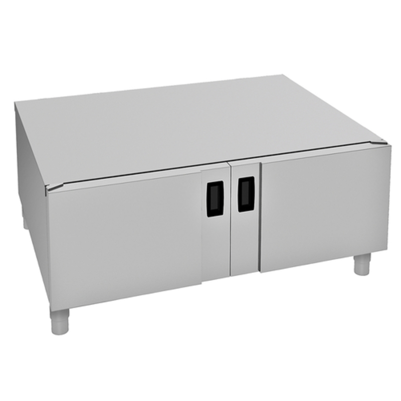 Stainless Steel Oven Equipment Stand With Enclosed Storage And Double Doors