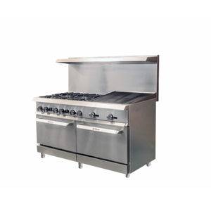 IKON IR-6B-24RB-60 60"W Gas Restaurant Range with Broiler