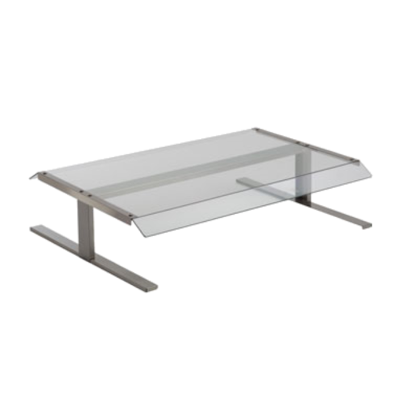 Stationary Sneeze Guard With Food Canopy Protecting Food In A Commercial Setting