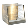 Countertop Lighted Display Case With Acrylic Panels And Four Shelves For Showcasing Baked Goods