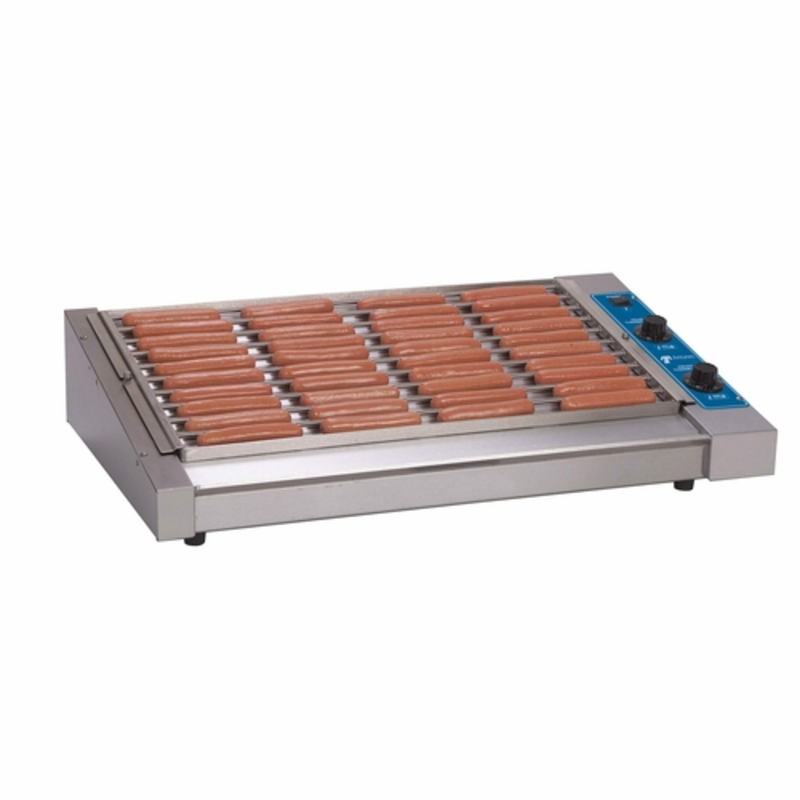Antunes HDC-50A Hot Dog Corral Grill Cooking Up To 50 Hot Dogs At Once With Self-Basting Technology