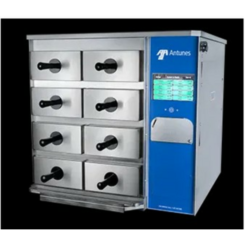 Antunes IS-8000 InfiniSteam Countertop Steamer With Eight Drawers Showing Sleek Design And User Interface