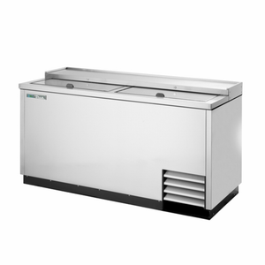 Réfrigérateur-refroidisseur horizontal de bouteilles True 65 po en acier inoxydable à puits profond