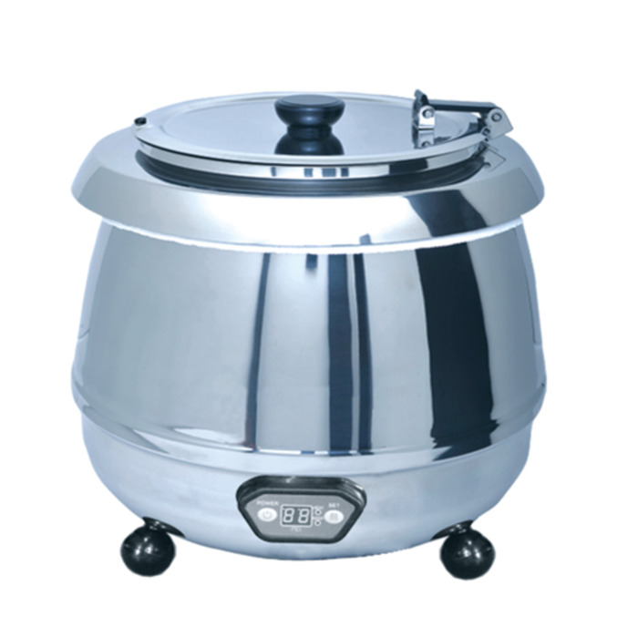 EFI SA-SKPTSSDD10 10-Liter Stainless Steel Soup Kettle For Serving Soups, Stews, And Chilis At Ideal Temperatures