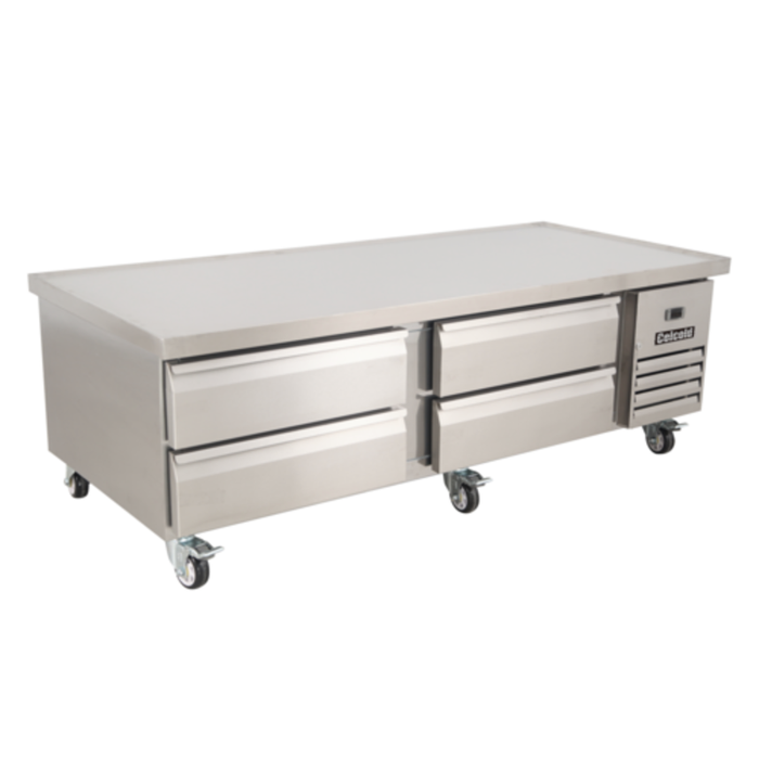 Celcold CCB72R 74"W Refrigerated Chef Base with Four Drawers