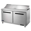Refrigerated Sandwich Salad Prep Table - Arctic Air AST60R with Two Doors and Stainless Steel Finish