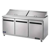 Arctic Air AST72R 71.5" Three-Section Prep Table With Stainless Steel Finish