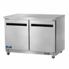 Arctic Air AUC48F 48.25" Two-Door Undercounter Work Top Freezer In Stainless Steel Finish
