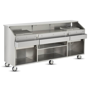 FWE SCB-8 95"W Weather-All Series Stainless Steel Portable Bar