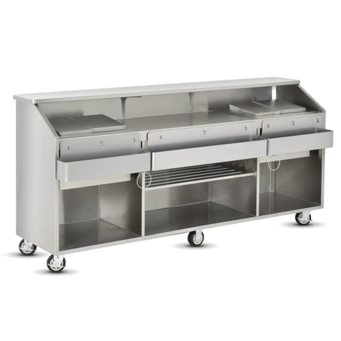 FWE SCB-8 95"W Weather-All Series Stainless Steel Portable Bar