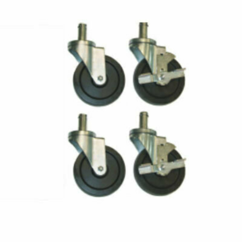 Set of 4 Efi N-CA5SBR 5 Inch Swivel Casters With Brakes for Easy Movement and Stability