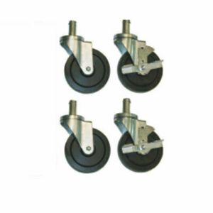 Set of 4 Efi N-CA5SBR 5 Inch Swivel Casters With Brakes for Easy Movement and Stability