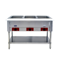 CookRite CSTEA-3C 3-Pan Electric Hot Food Steam Table For Keeping Foods Hot And Fresh