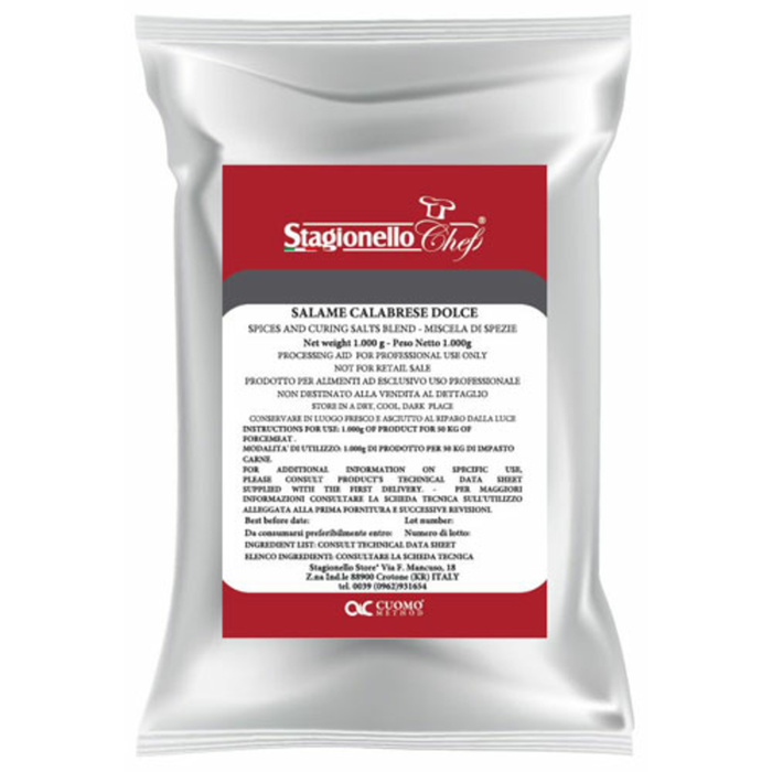 Omcan 47004 Sweet Calabrese Salami Spice Blend 1 kg Bag