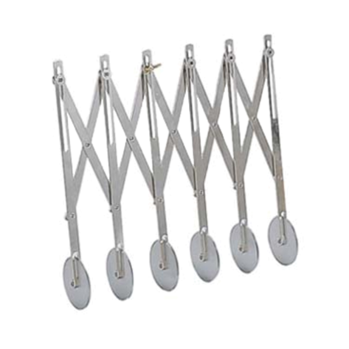 Ateco adjustable 6-wheel dough divider stainless steel tool for evenly spacing and cutting dough or pastry strips