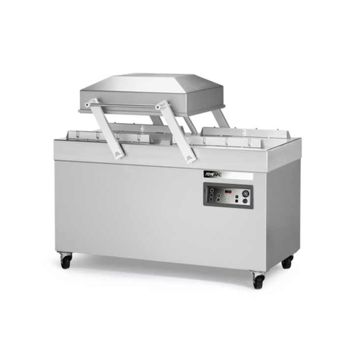 Tag alternatif : ATMOVAC Machine d’emballage sous vide industrielle à double chambre 100 m³/h modèle de plancher à double chambre pour emballage alimentaire à grand volume