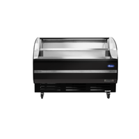 Alt Tag: Atosa 63 Inch Wide Open Air Refrigerated Merchandiser Display open air refrigerated grab-and-go display case, black front