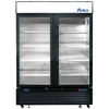 Atosa Glass Refrigerator Merchandiser with Two Doors and Clear Glass Front for Beverage Display