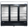 Atosa MCF8728GR Three-Section Glass Door Freezer With Visible Shelves For Easy Product Access