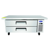 Atosa MGF8452GR 60-1/2"W Refrigerated Chef Base Equipment Stand With Two Drawers And Casters.