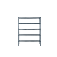 Alt Tag: Atosa Mixrite Slate Grey Epoxy 72" Wide Wire Shelving Unit 5-tier commercial wire rack with rust-resistant epoxy finish