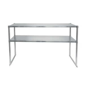 Alt Tag: Atosa MROS-6RE Stainless Steel Overshelf with 250 lbs Capacity table-mounted double-tier overshelf for 72-inch prep tables