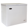 Alt Tag: Atosa MWF9007 7 Cu. Ft. Solid Top Chest Freezer compact white commercial chest freezer for ice cream and frozen storage