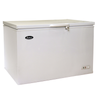 Alt Tag: Atosa MWF9010GR 9.6 Cu. Ft. Commercial Solid Top Chest Freezer solid lid white commercial freezer for frozen food storage