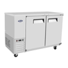 Atosa SBB48GRAUS1 48" Shallow Depth Back Bar Cooler With Two Doors And Casters For Easy Mobility