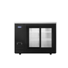 ATOSA SBB48SGGRAUS2 48" Shallow Depth Back Bar Cooler Refrigerator with sliding glass doors, black finish, undercounter bar fridge