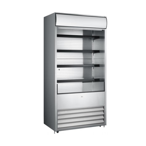 OMCAN 43459 36" Wide Open Air Grab-and-Go Refrigerated Merchandiser open front refrigerated display case with shelves