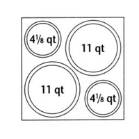 Nemco 67410 Adapter Plate for (2) 4-1/8 & (2) 11 Qt Insets