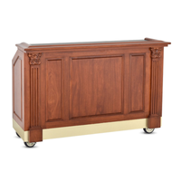 FWE AS-CB-5 Architectural Series Portable Bar 60.5" Mahogany Wood