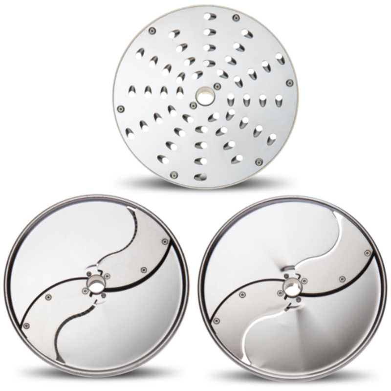 Dito Sama Mixer Accessory Discs Featuring Three High-Quality Discs For Slicing, Grating, And Julienne Preparation