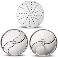 Dito Sama Mixer Accessory Discs Featuring Three High-Quality Discs For Slicing, Grating, And Julienne Preparation