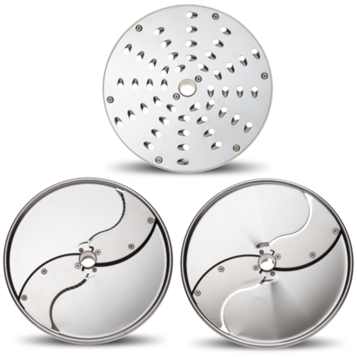 Dito Sama Mixer Accessory Discs Featuring Three High-Quality Discs For Slicing, Grating, And Julienne Preparation