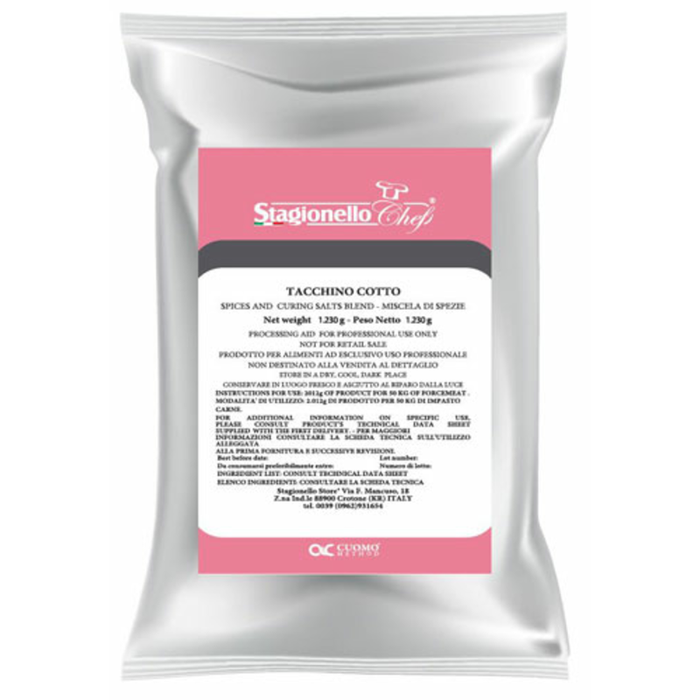 Omcan 47006 1.23 kg Curing Salts & Spice Blend for Cooked Turkey