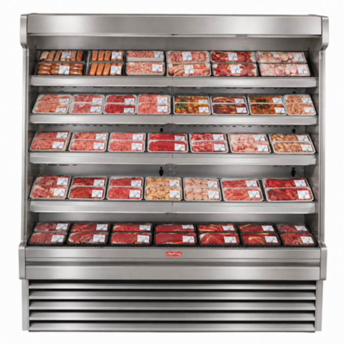 Howard-McCray SC-OM35E-8S-S-LED 99"W Packaged Meats Open Refrigerated Merchandiser