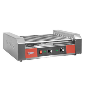 Omcan 44692 22.6" 9-Roller Electric Countertop Hot Dog Grill