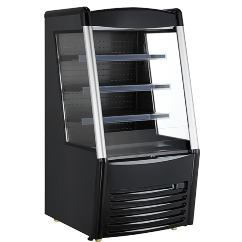 Omcan 47515 28-inch Grab-and-Go Open Refrigerated Display Merchandiser with LED lighting and open front shelves