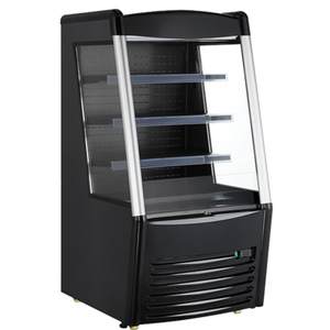 Omcan 47515 28-inch Grab-and-Go Open Refrigerated Display Merchandiser with LED lighting and open front shelves