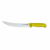 OMCAN 12326 8-Inch Blade Professional Polypropylene Handle Breaking Knife with curved blade and yellow handle for butchery