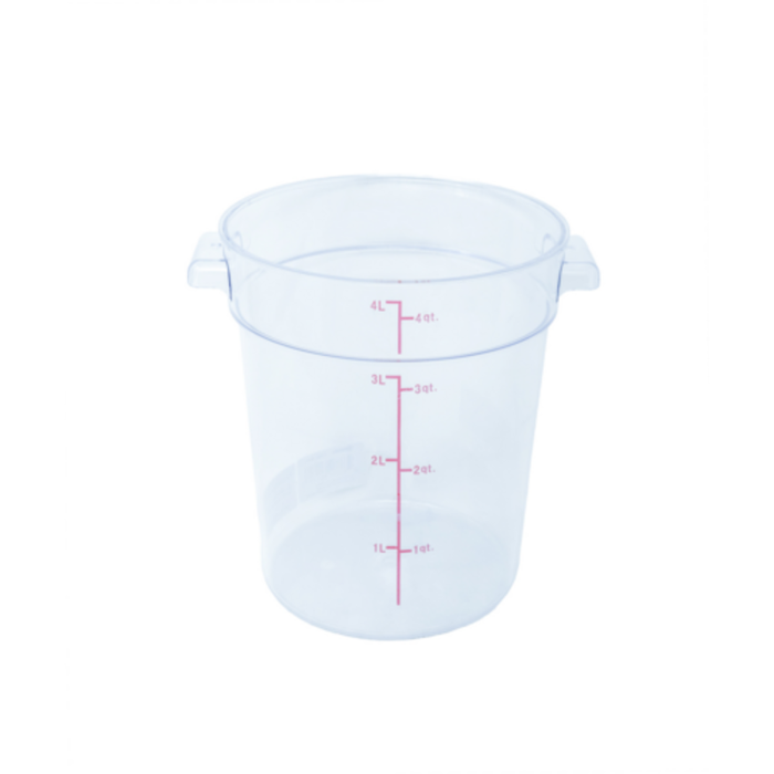 Omcan 80171 4 Quart Clear Polycarbonate Square Food Storage Container