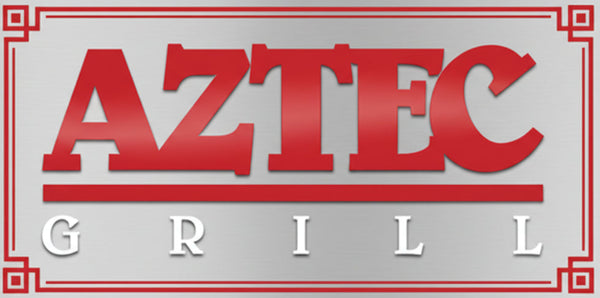 Aztec Grill logo in red and white