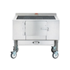 Aztec ST-42 42-1/4" Wood Burning Commercial Charbroiler With Casters For Authentic Smoky Flavor