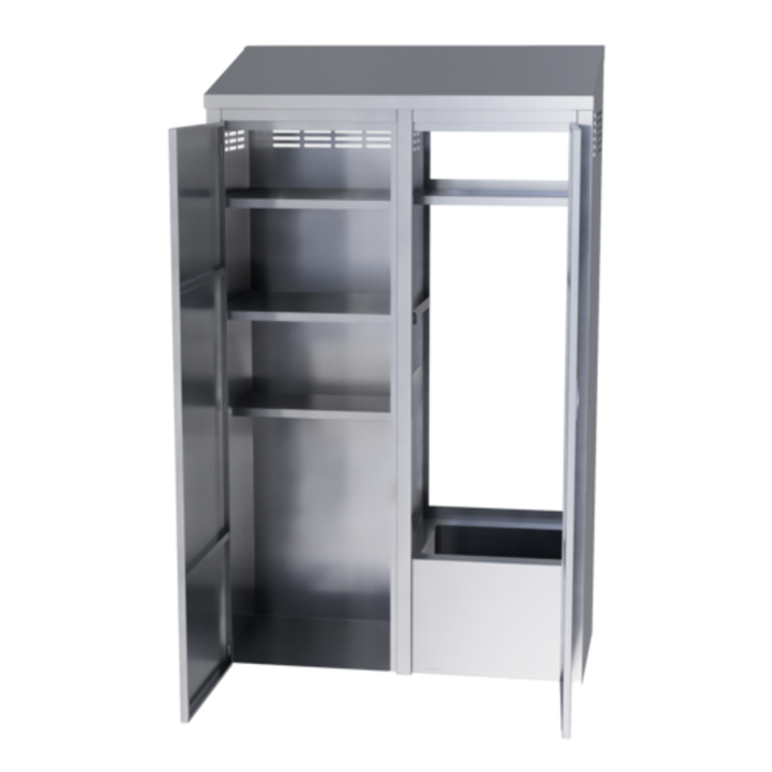 Winholt STCT-HD2450.5H84-MPS-ST-KT 50.5"L x 24"W Double Door Mop Sink Cabinet