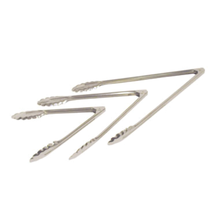 LUT-16 16" Light Weight Stainless Steel Scalloped Utility Tongs