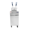 CookRite ATFS-35ES-LP Commercial Gas Fryer 35 lb Capacity With Two Fry Baskets And Durable Stainless Steel Exterior